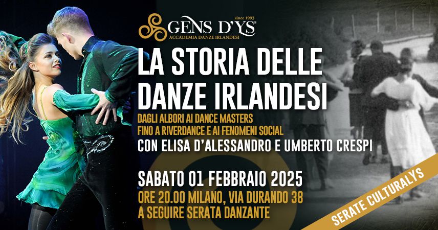 Incontri Culturali - La storia delle danze irlandesi, con Elisa D'Alessandro e Umberto Crespi