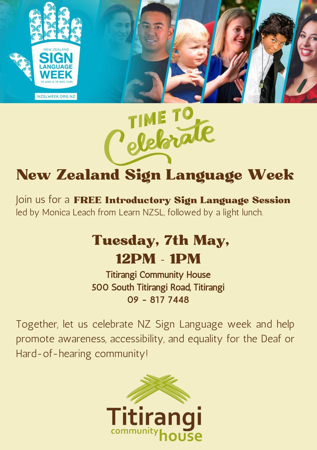 FREE Sign Language Class & Light lunch  