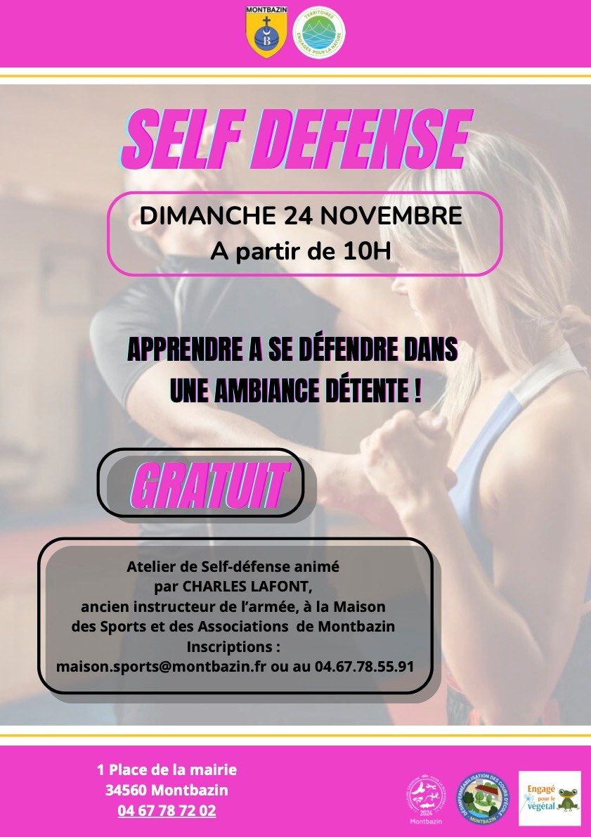 Atelier de self-d\u00e9fense offert \u00e0 toutes les femmes