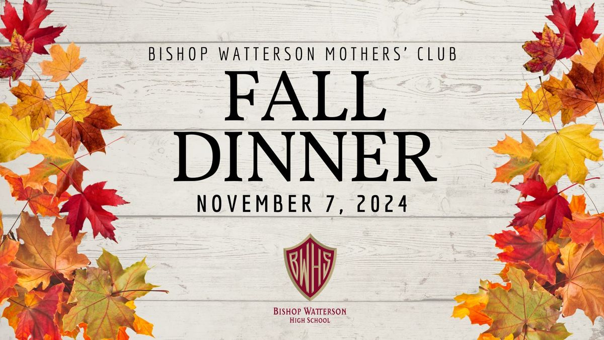 Mothers' Club Fall Dinner