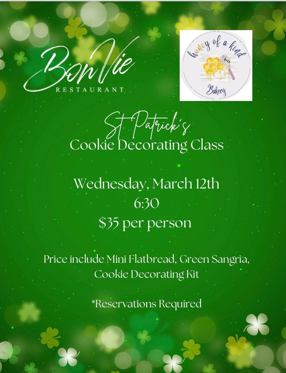 St. Patrick's Cookie Decorating Class