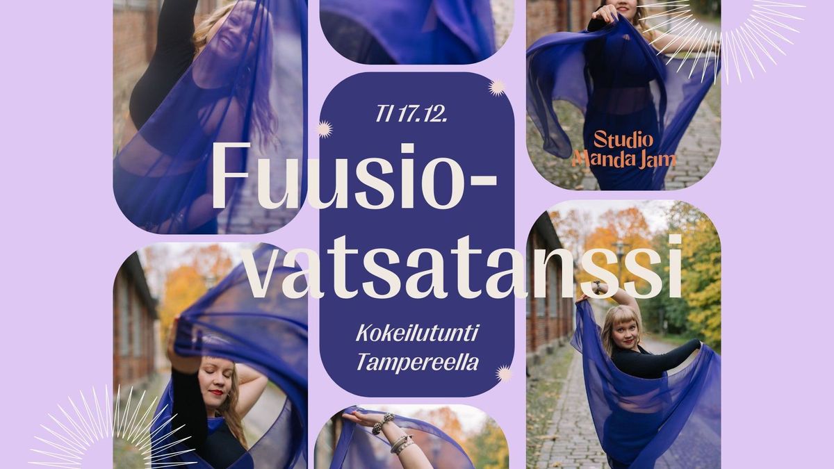 Fuusiovatsatanssin kokeilutunti Tampereella