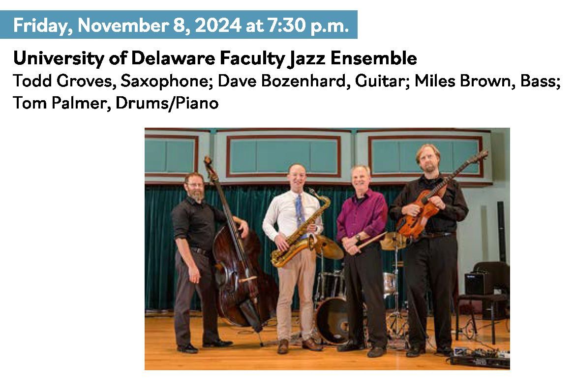 St. Cecilia Music Guild Presents the University of Delaware Faculty Jazz Ensemble