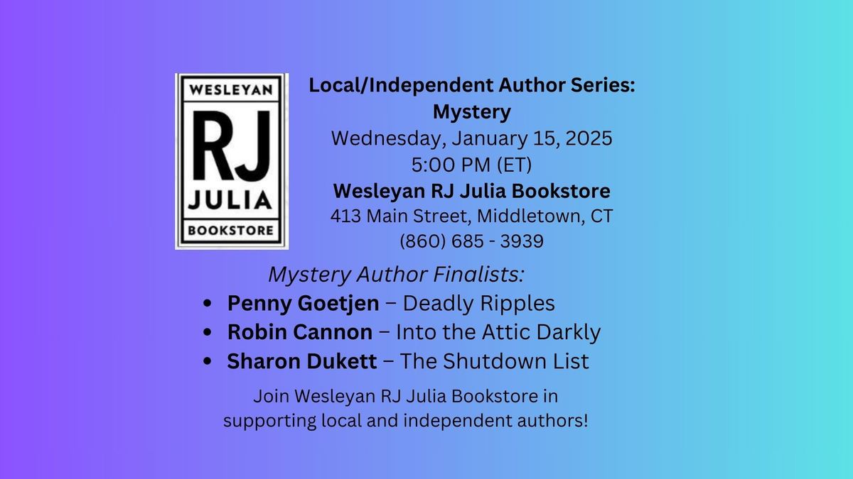 Local\/Independent Author Series: Mystery