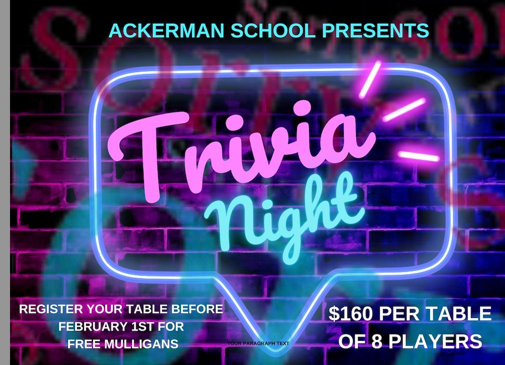 Ackerman School Trivia Night