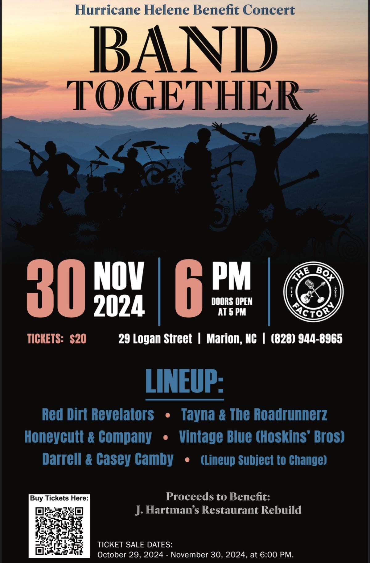 Band Together- Hurricane Helene Benefit