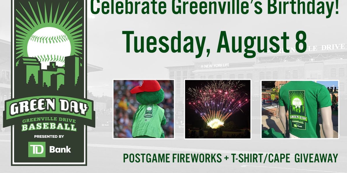 Greensboro Grasshoppers at Greenville Drive at Fluor Field