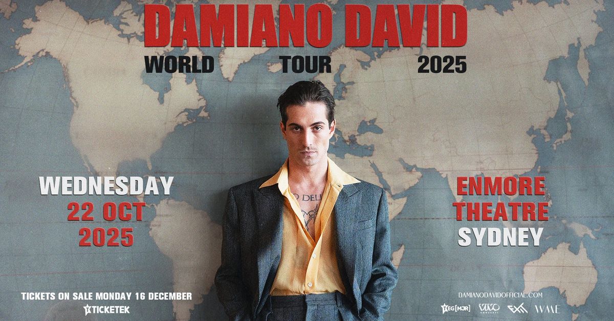 DAMIANO DAVID \/\/ WORLD TOUR 2025 \/\/ ENMORE THEATRE SYDNEY