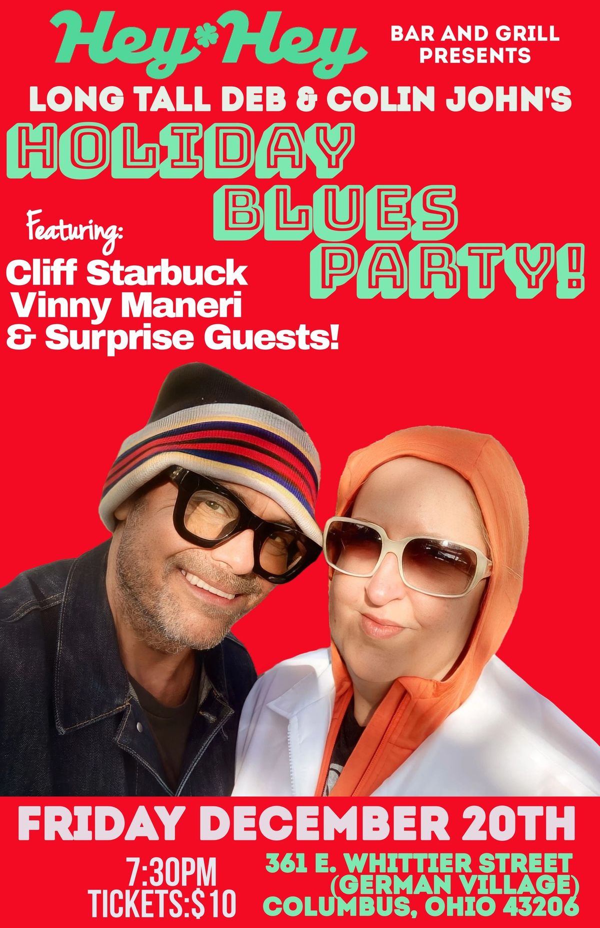 Holiday Christmas Blues Party Friday December 20th 