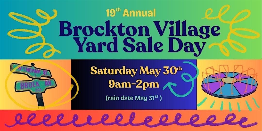 Brockton Yard Sale Saturday May 30th (rain date Sunday May 31st)