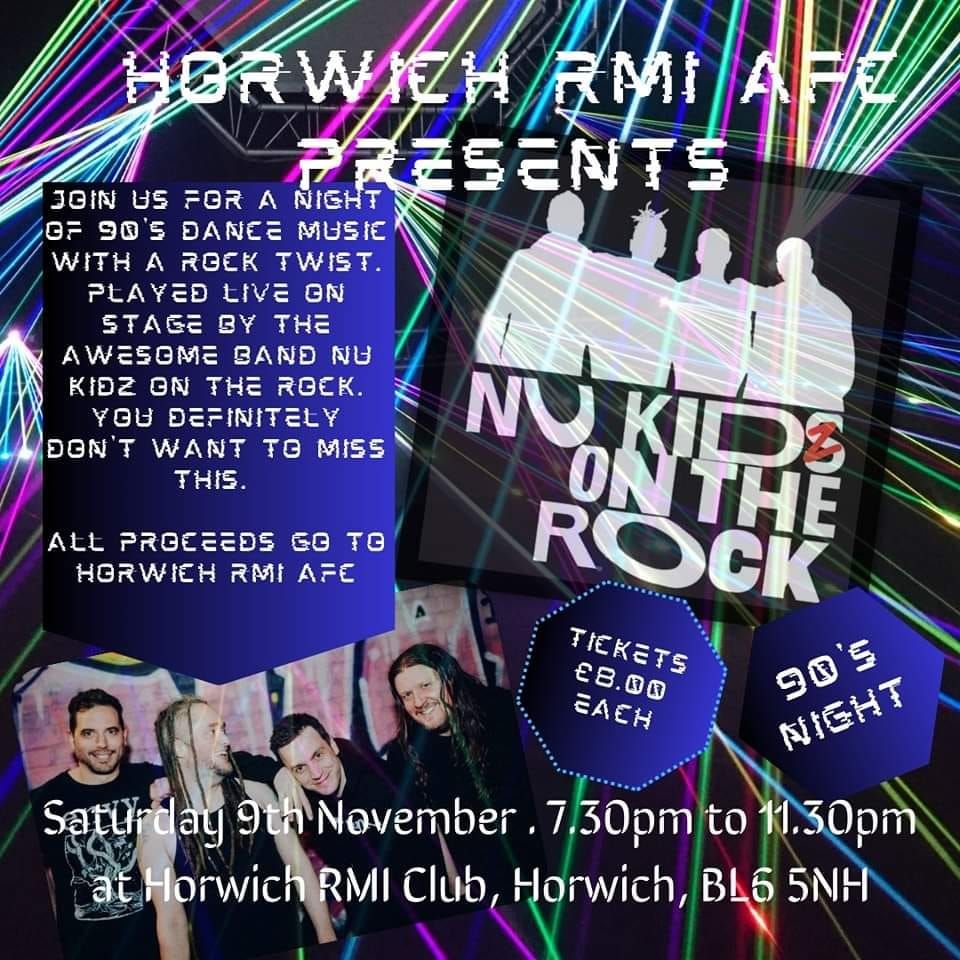 Horwich RMI AFC fundraiser with Nu Kidz on the Rock