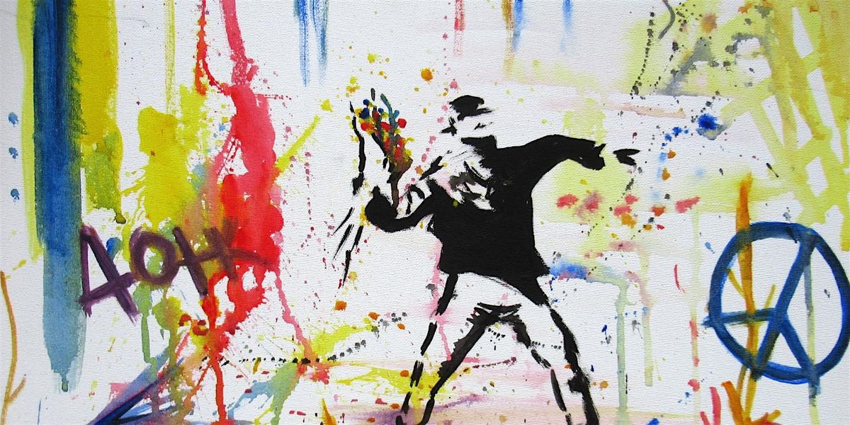 Paint Street Art Flower Thrower, London