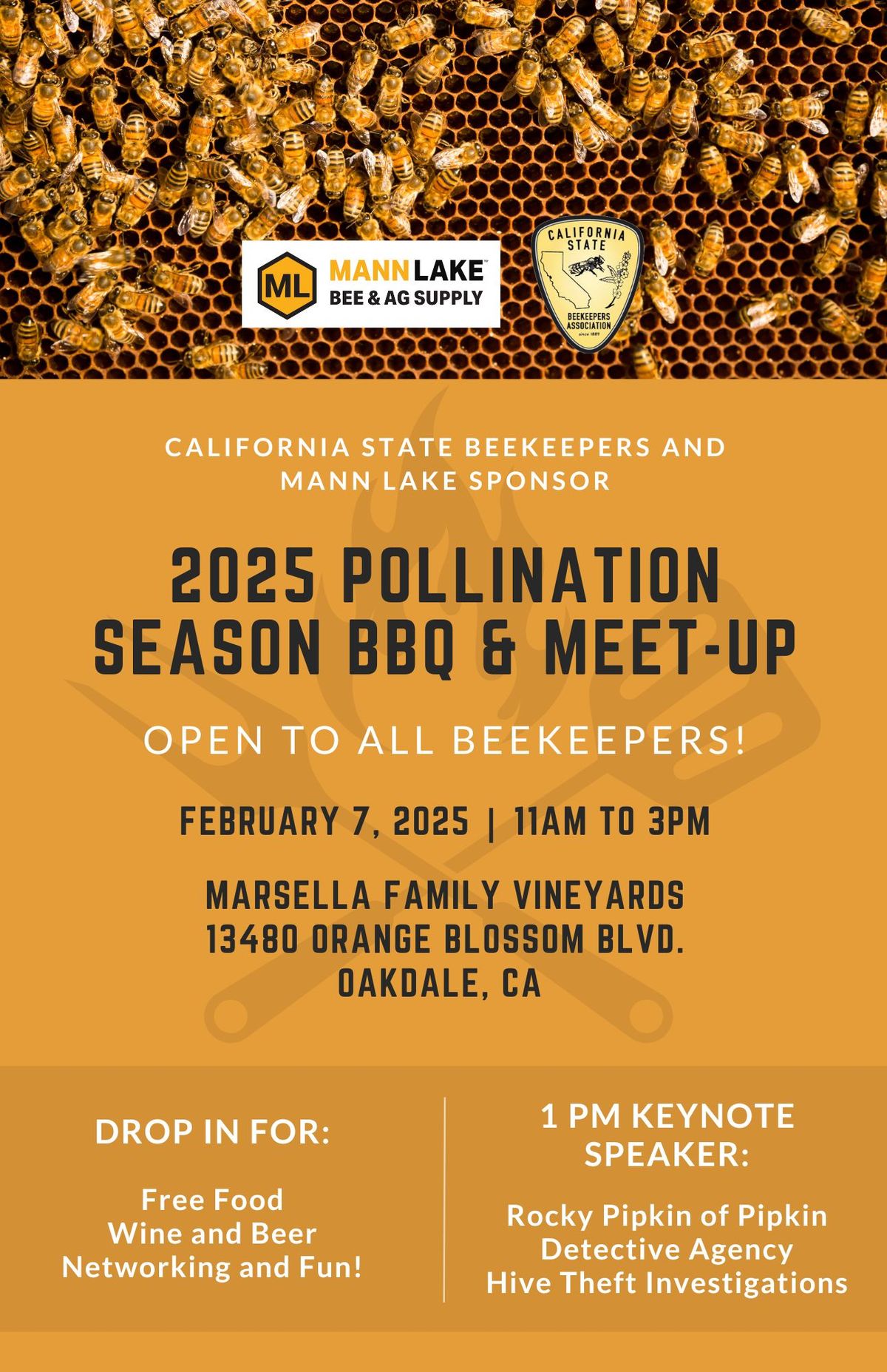 2025 Pollination BBQ - Hosted by CSBA & Mann Lake