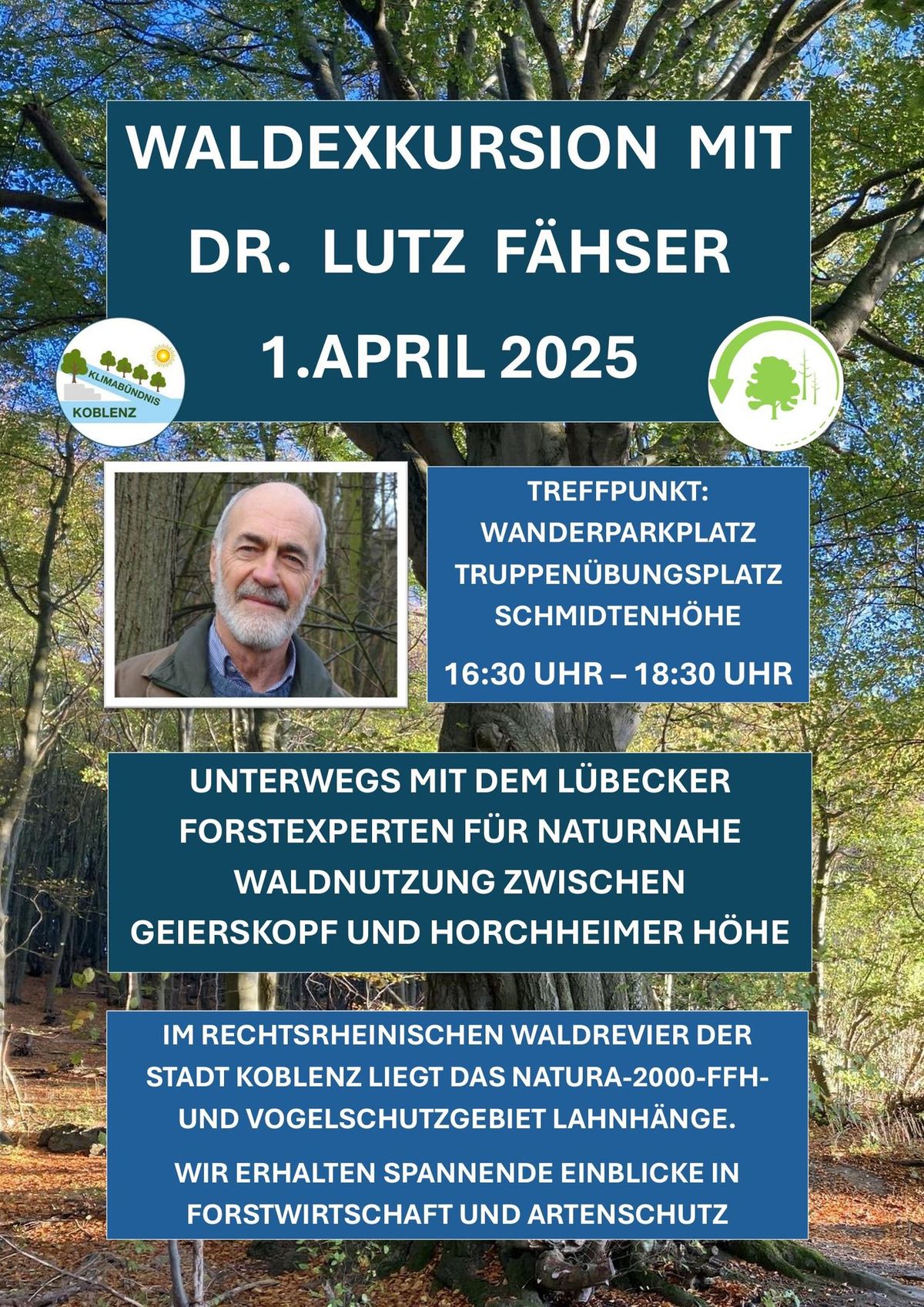 Waldexkursion mit Dr. Lutz F\u00e4hser im Koblenzer Stadtwald