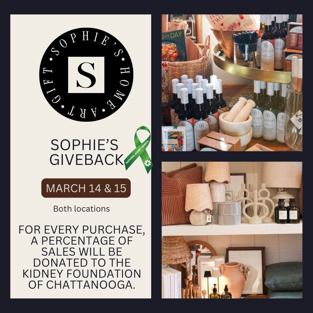 SOPHIE\u2019S GIVEBACK!