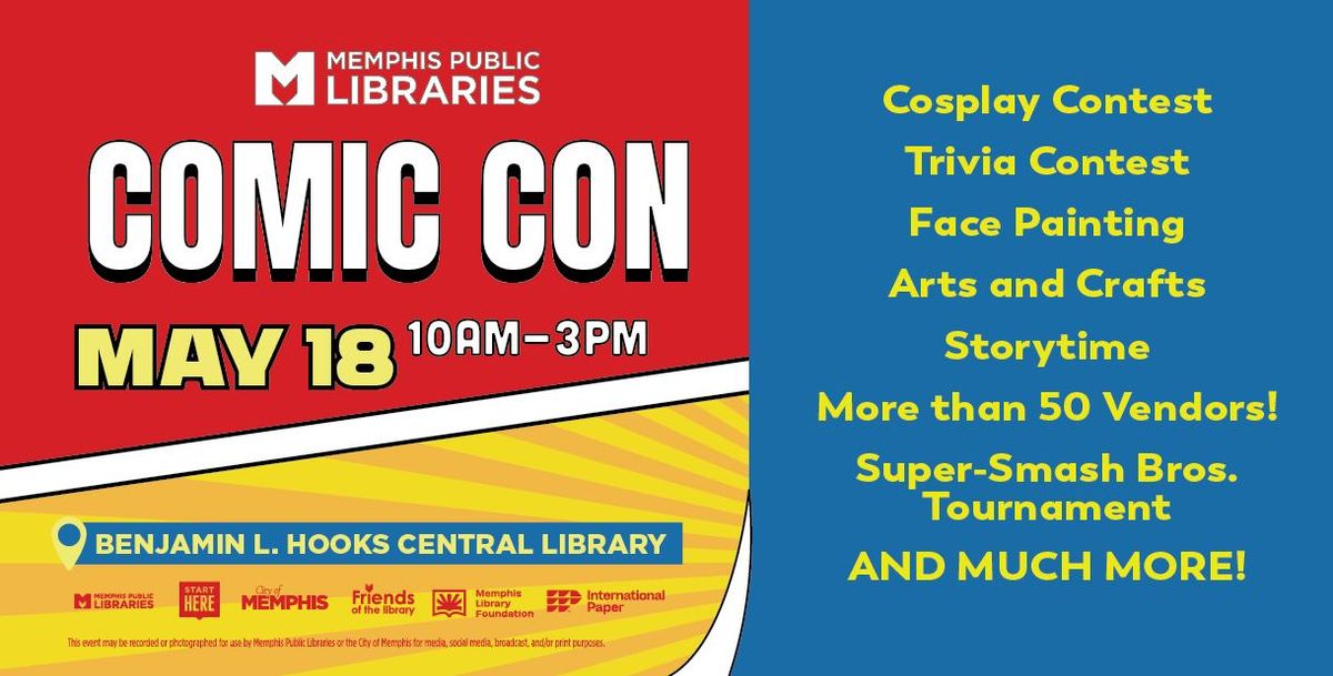Memphis Public Libraries Comic Con 2024