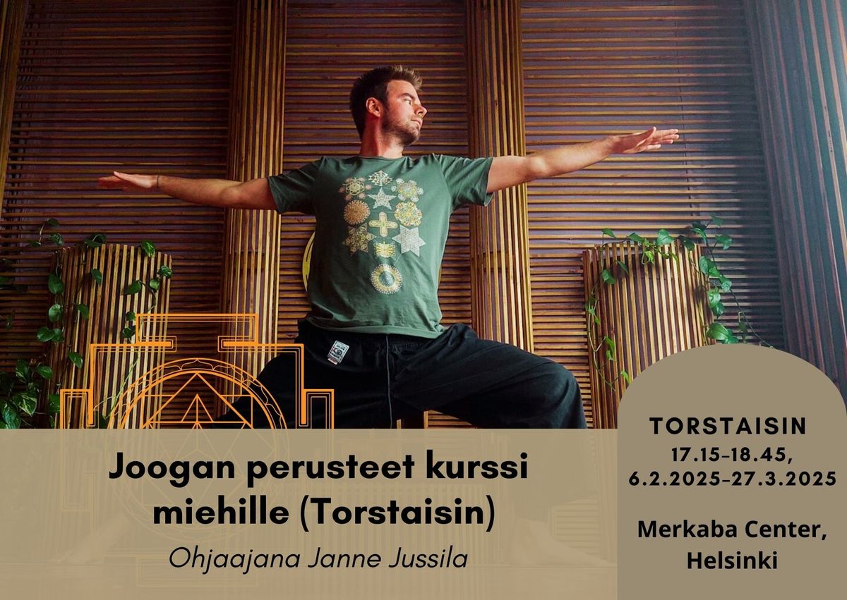 Joogan perusteet kurssi miehille (torstaisin) 6.2.25\u201327.3.25 (8 kertaa)