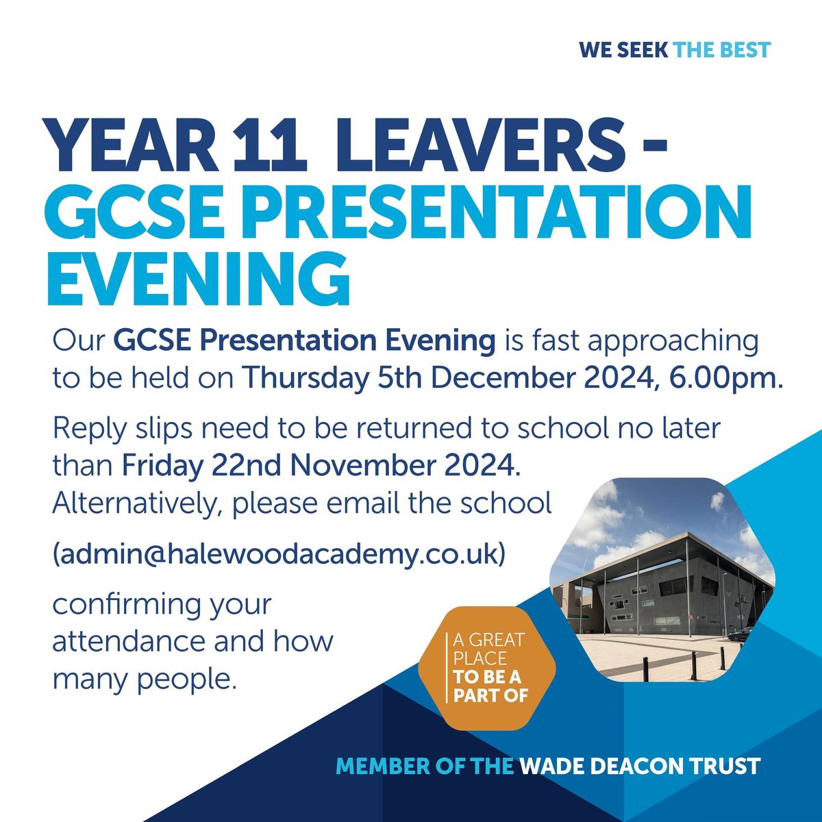 Year 11 Leavers - GCSE Presentation Evening