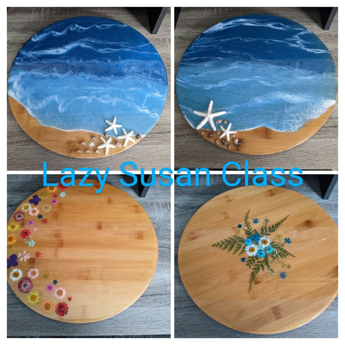 LAZY SUSAN RESIN ART CLASS-LAKELAND FL-SWAN BREWING 