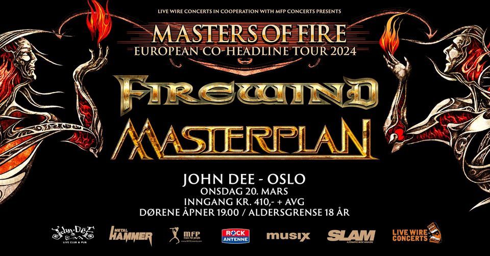 Firewind & Masterplan - Masters Of Fire Tour \/ pres. av Live Wire Concerts 