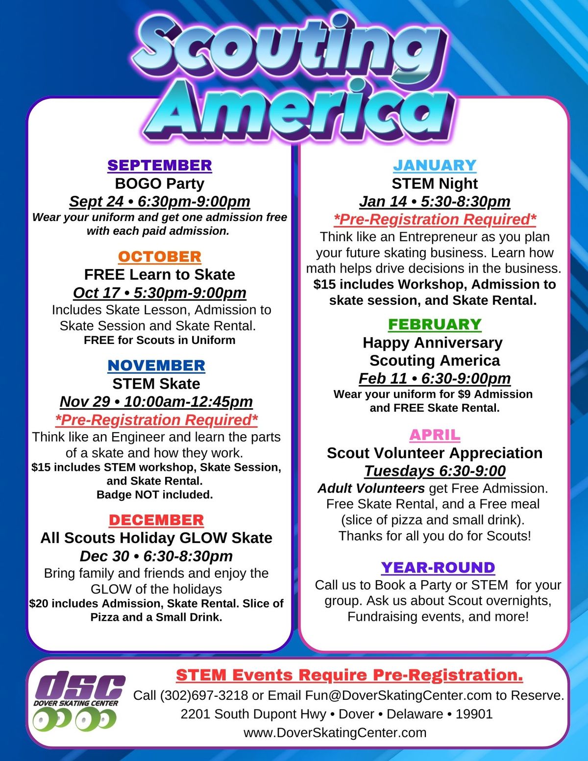 Scouting America FREE Learn to Skate Lesson