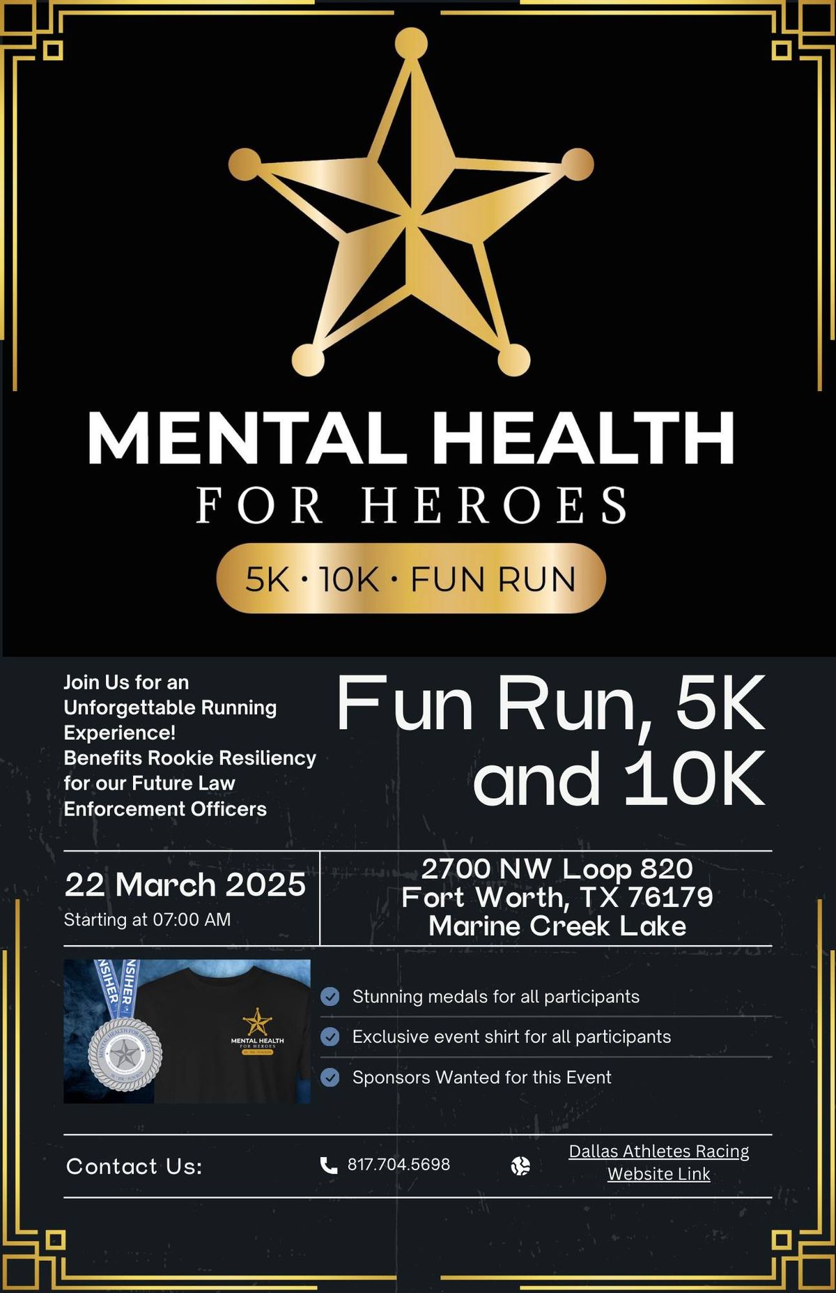 Mental Health for Heroes 5K\u00b710K \u2022 Fun Run