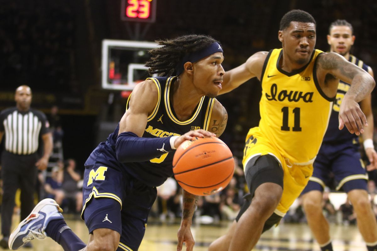 Iowa Hawkeyes at Michigan Wolverines Mens Basketball