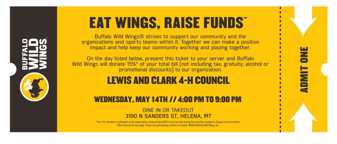 4-H FUNdraiser @ Buffalo Wild Wings