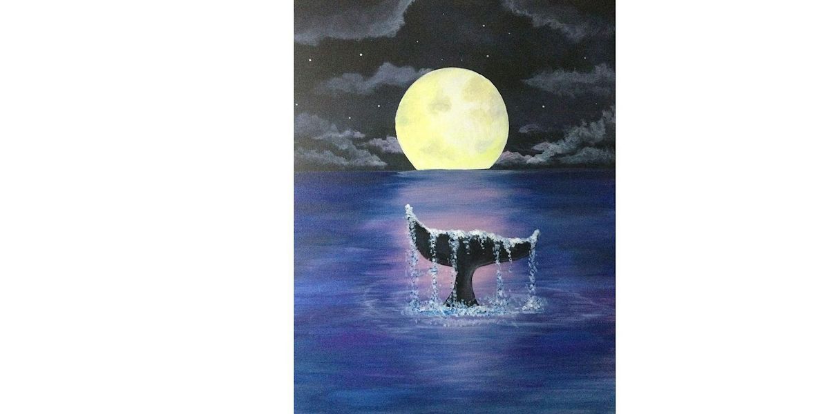 Paint and Sip: Serene Whale Tail painting