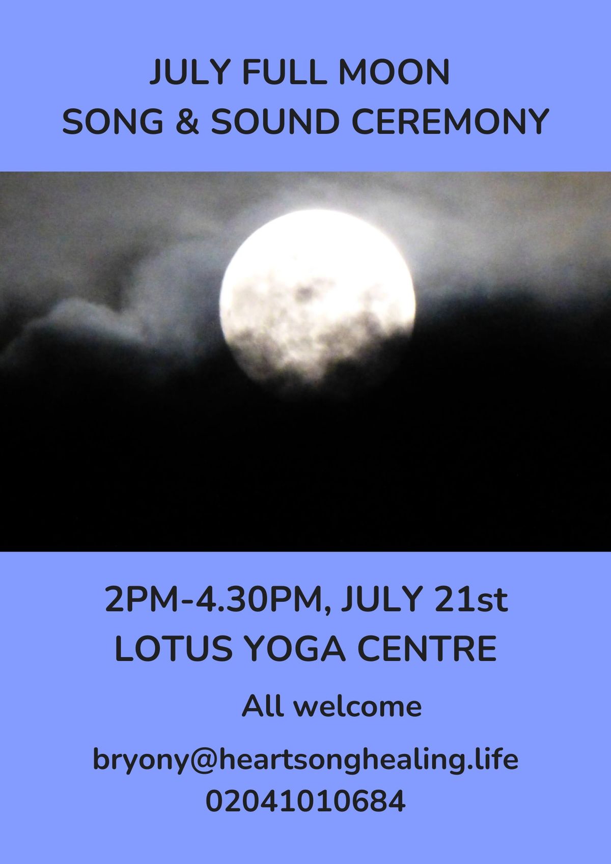 JULY FULL MOON SONG AND SOUND CEREMONY