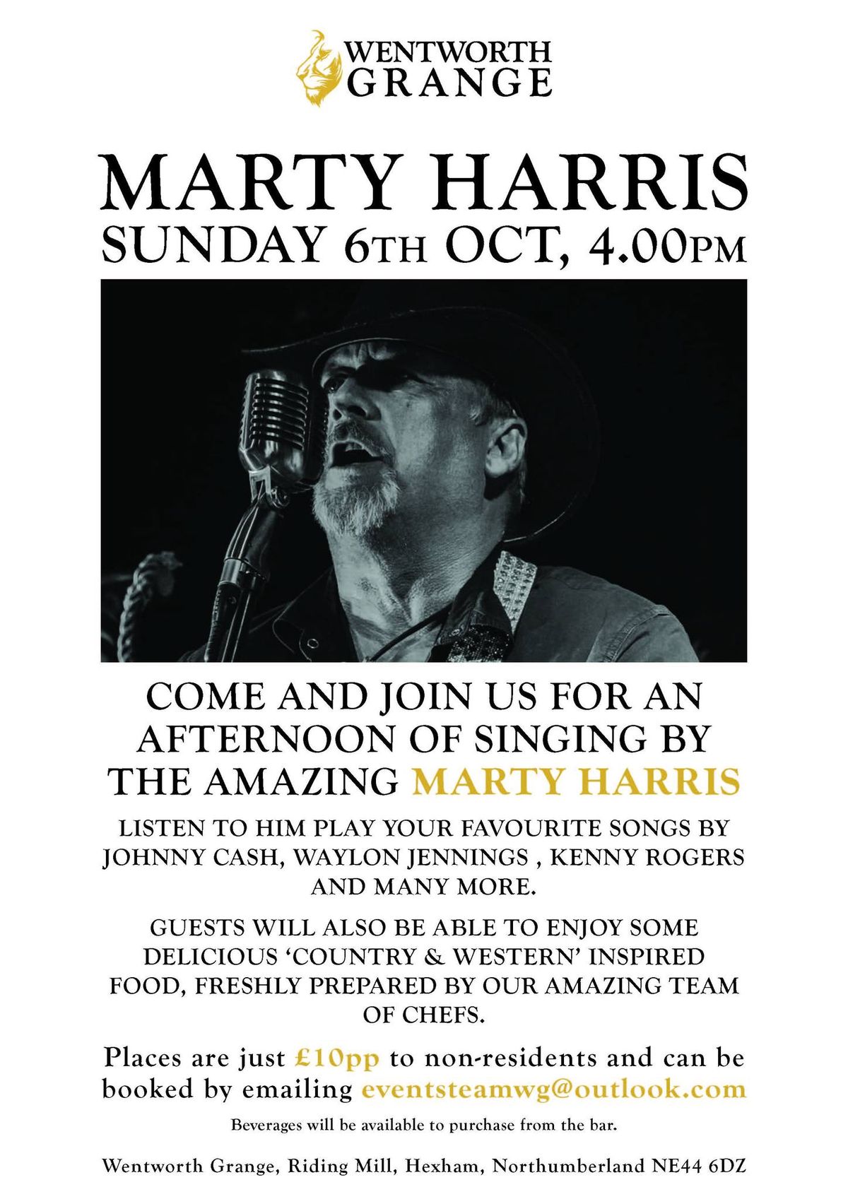 Live Singer Marty Harris