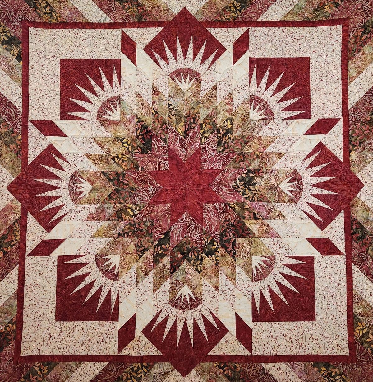 Six Color Summer Solstice (by Quiltworx) Paper Piecing Class\/Retreat