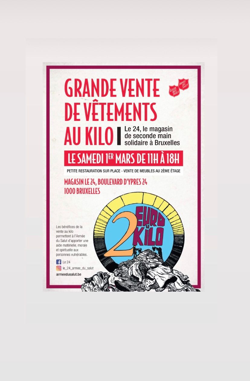 GRANDE VENTE AU KiLO de l\u2019ARMEE du SALUT 