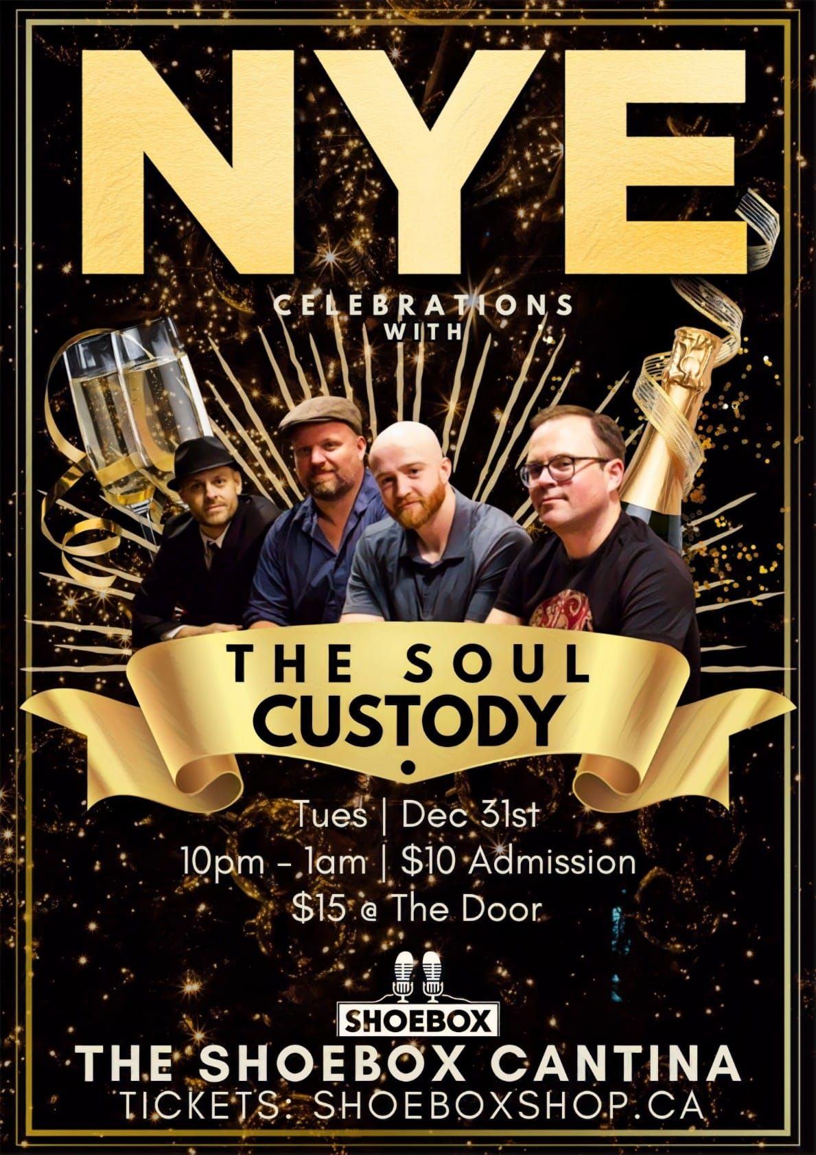 Shoebox NEW YEARS EVE Celebrations with The Soul Custody