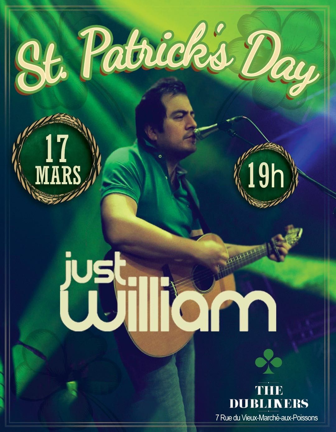 Just William Concert \u2013 Saint-Patrick au Dubliners