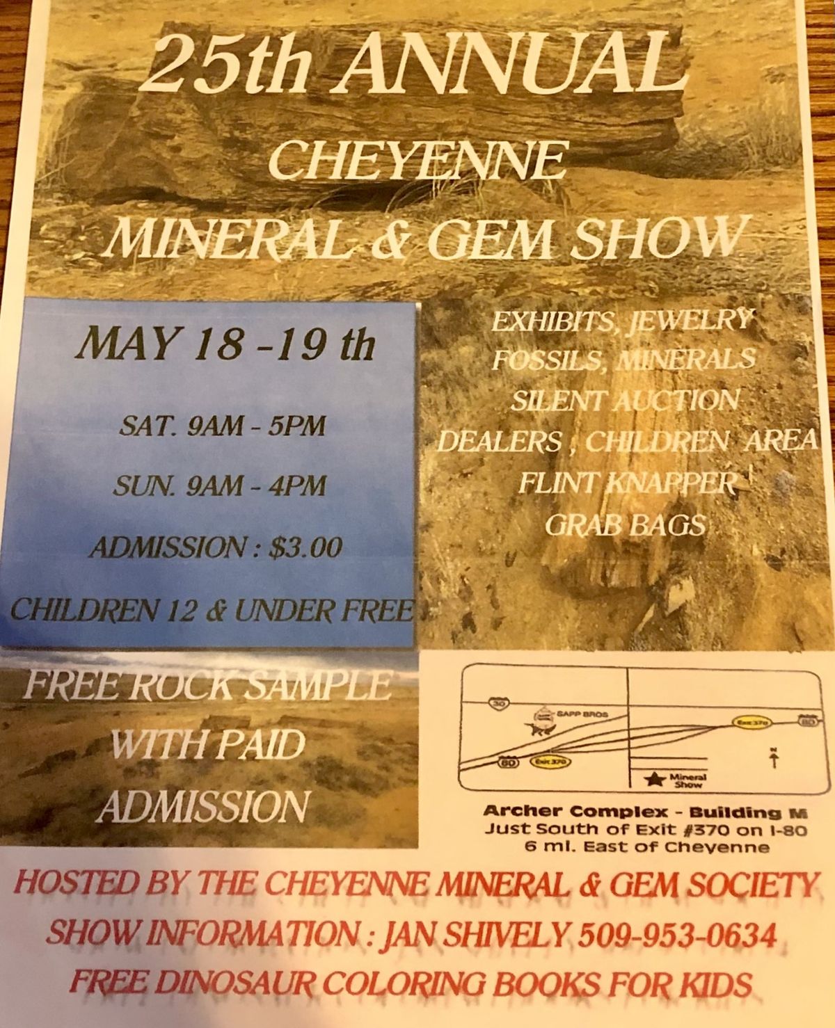 25th Annual Cheyenne Mineral and Gem Show - Archer Complex Cheyenne WY