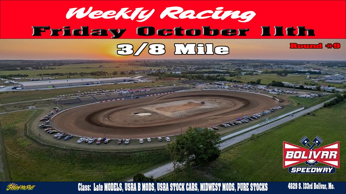 Round #9 Weekly Racing 3\/8 Mile Dirt Track Racing