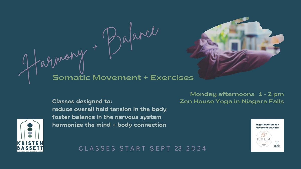 Harmony + Balance: Somatic Movements + Exercises NIAGARA FALLS