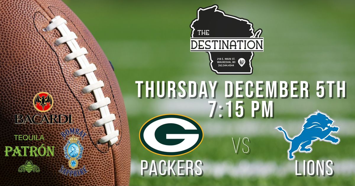 The Destination Packers vs Lions Watch Party 