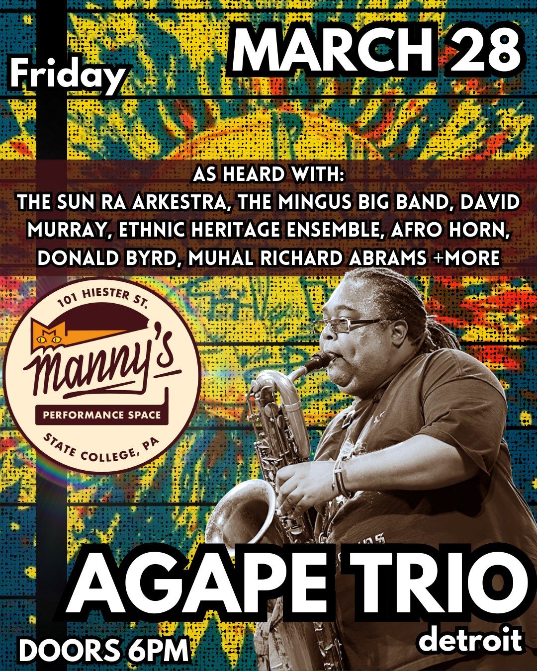 AGAPE TRIO \/\/ Presented by Gorinto Productions @ Manny's \/\/ State College PA \/\/ March 28