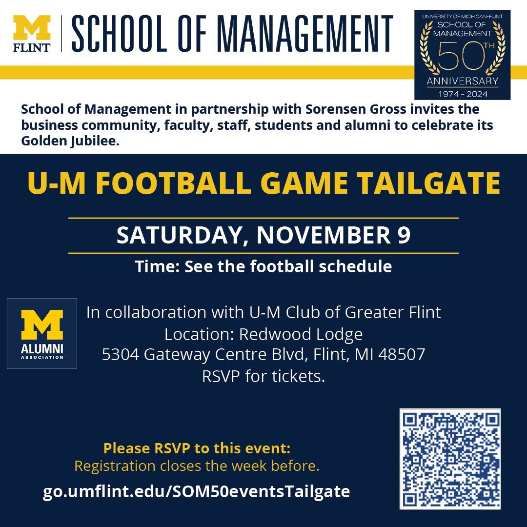 November 9 Football Game Tailgate