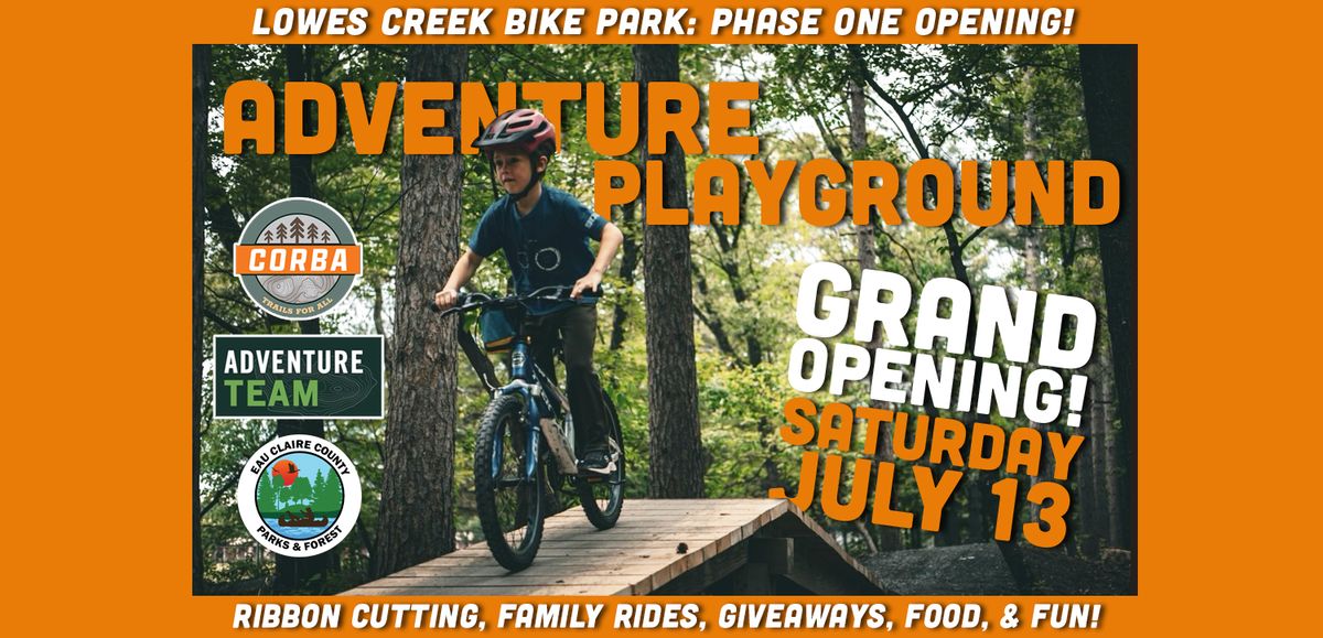 Adventure Playground Grand Opening + Kids Mountain Bike Day!