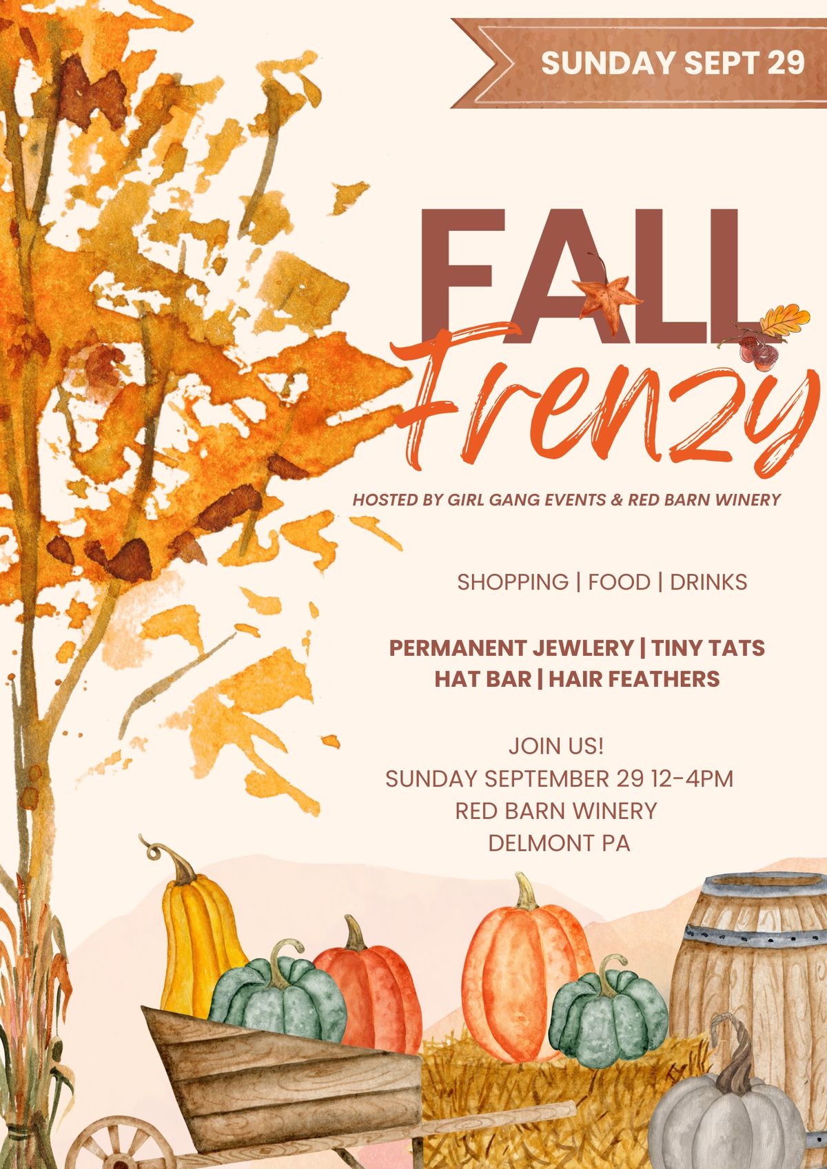 Fall Frenzy Shopping Event at Red Barn Winery