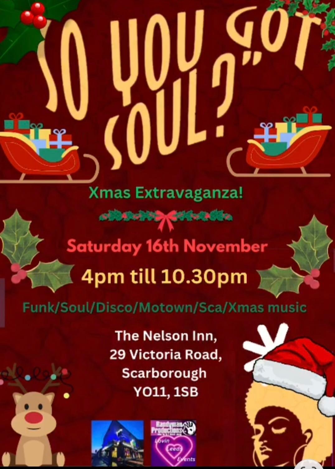 Xmas Party \ud83e\udd73 'So You Got Soul ??'comes to Scarborough \ud83d\ude00\ud83e\udd36\ud83c\udf84\ud83c\udfa7