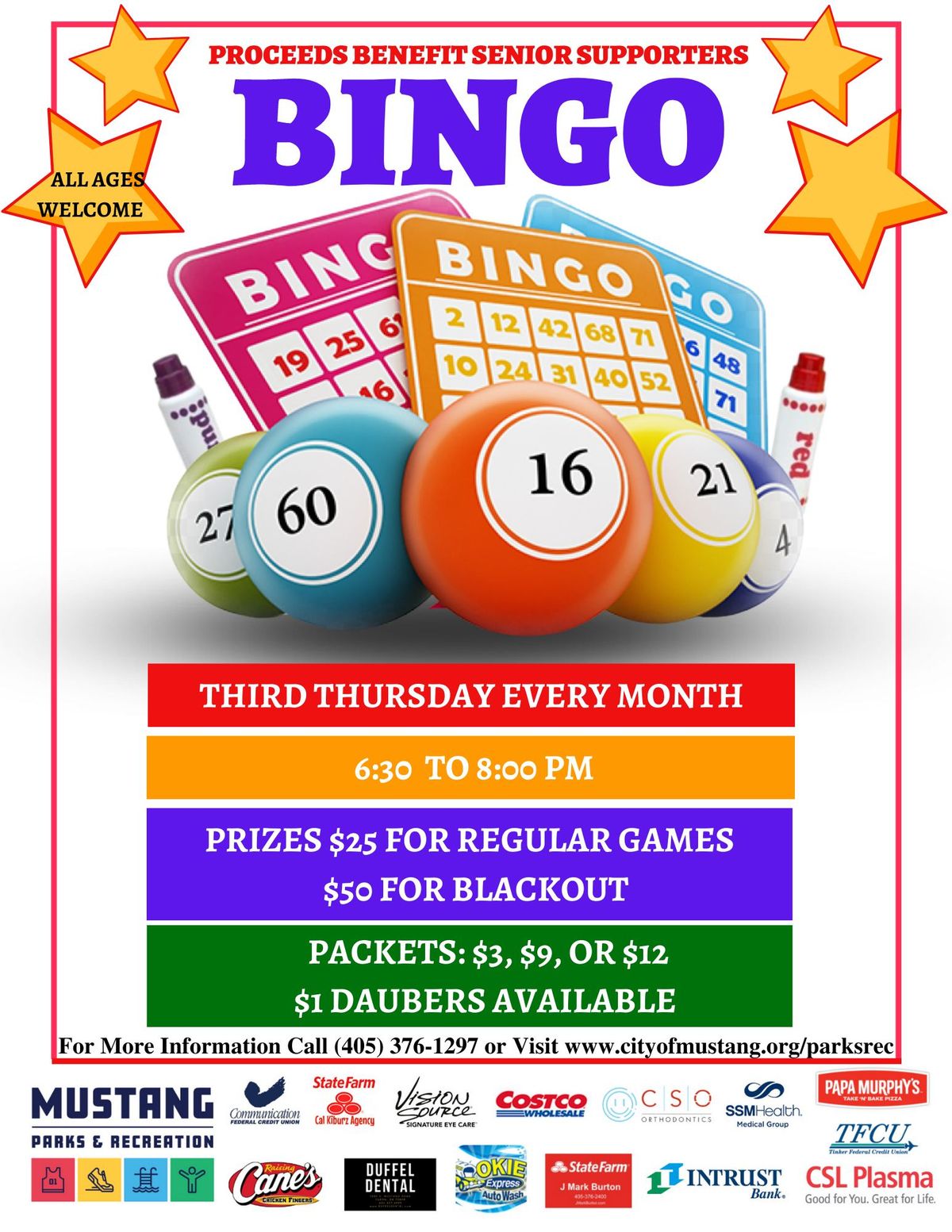 March Bingo Night! All Ages!