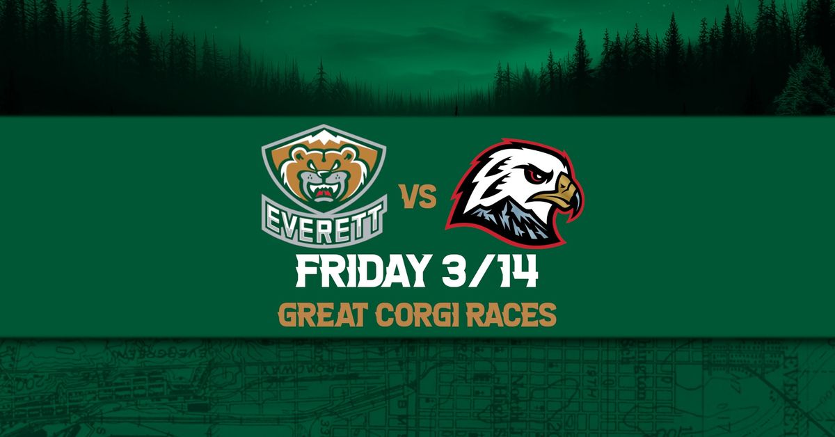 GREAT CORGI RACES! Everett Silvertips vs Portland Winterhawks