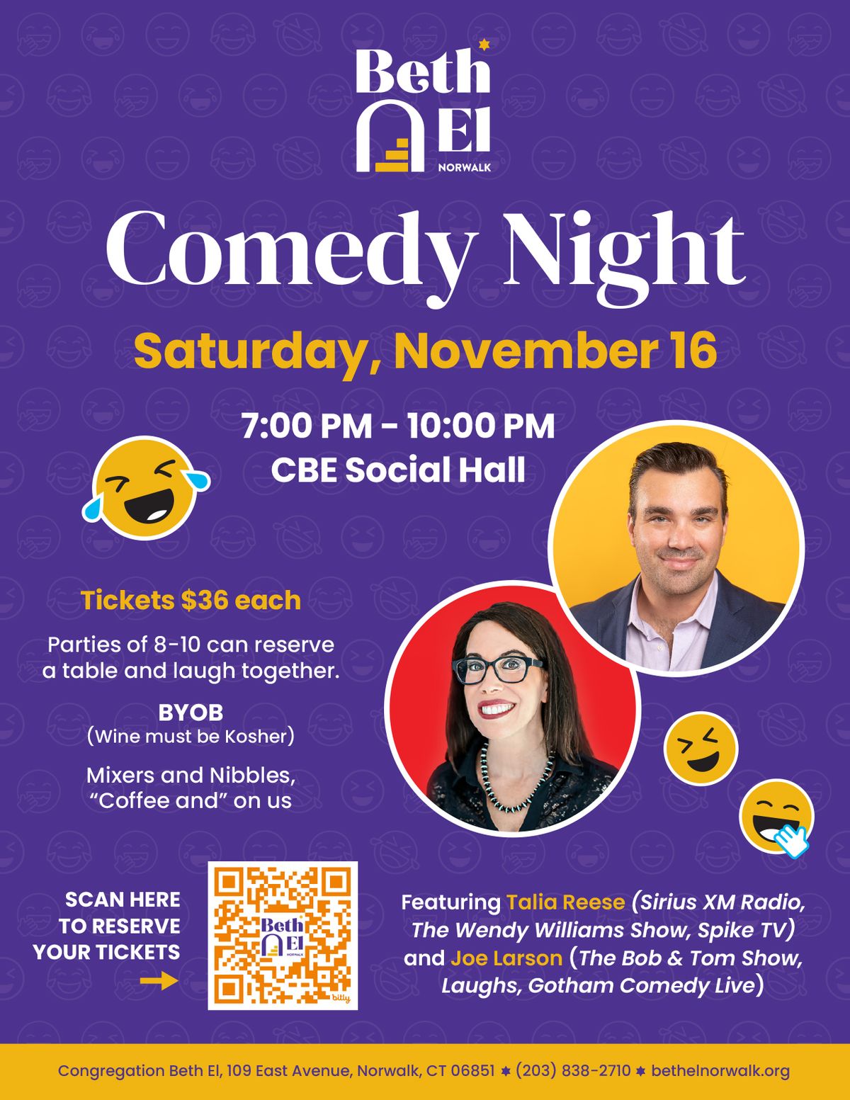 Comedy Night Returns to Beth El Norwalk - Mark your calendar!