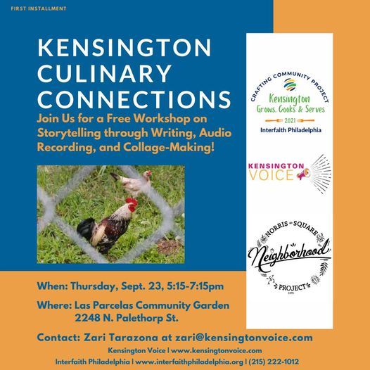 Kensington Grows, Cooks, and Serves Storytelling Workshop 1
