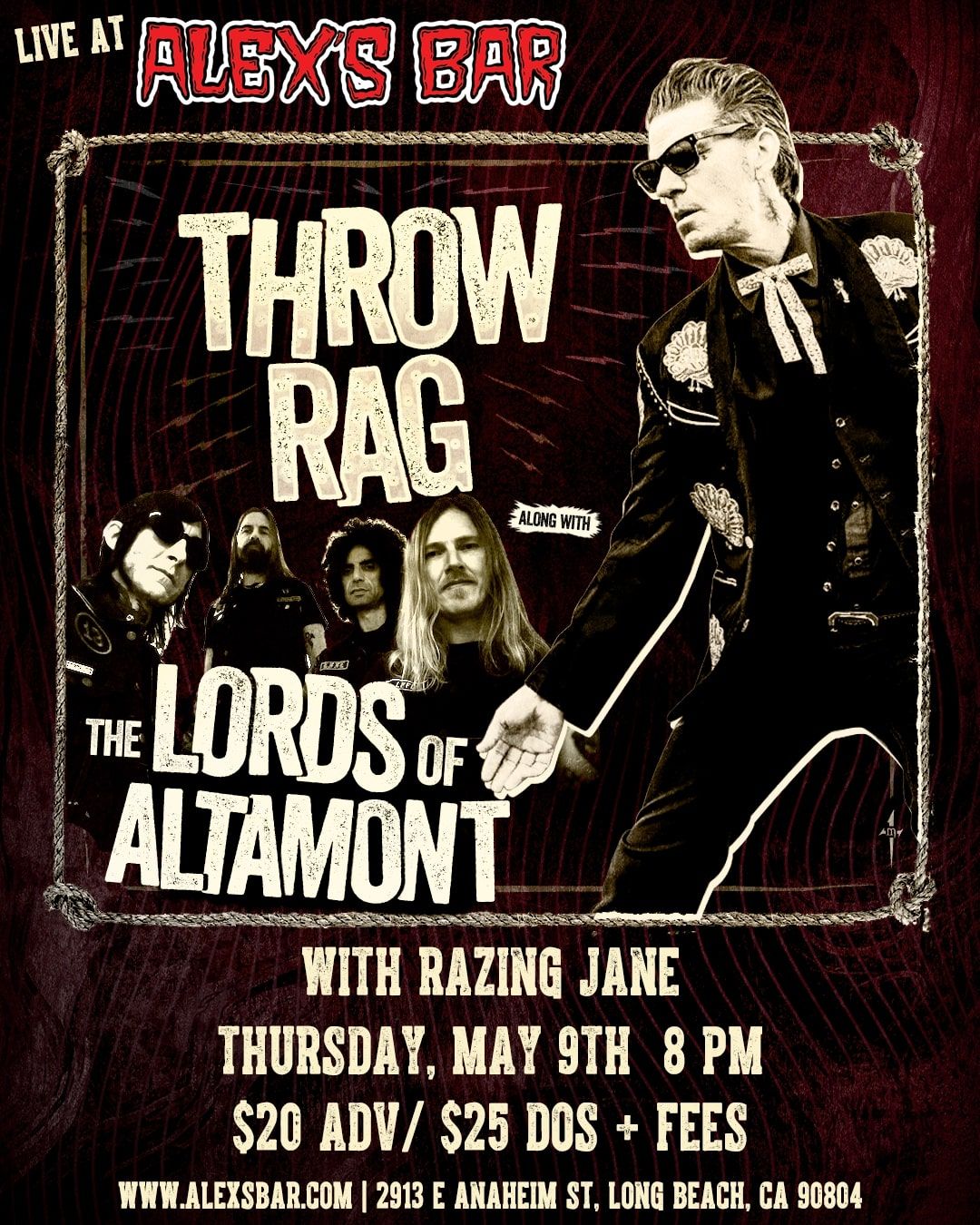 Throw Rag + The Lords of Altamont + Razing Jane