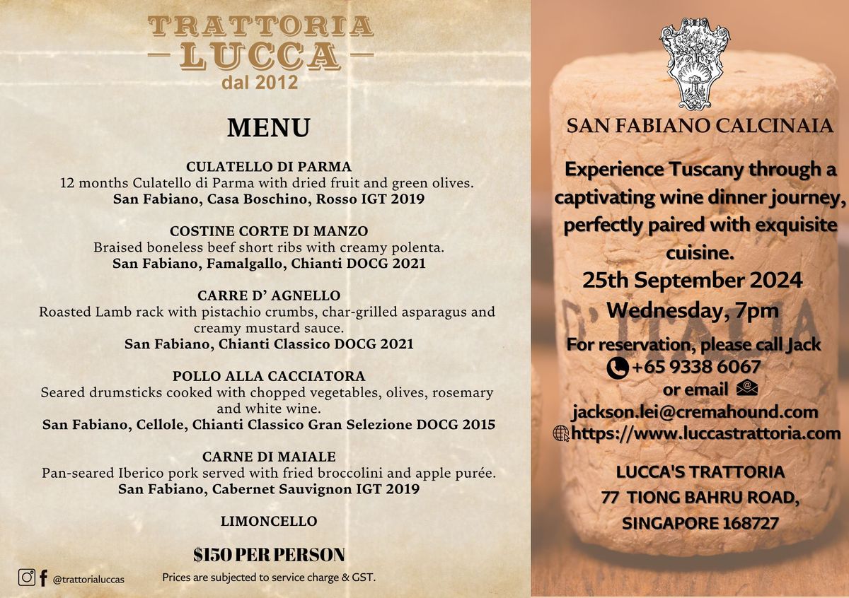 Tuscan Wine Dinner